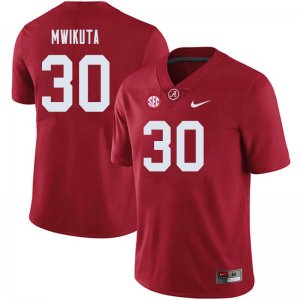 NCAA Men's Alabama Crimson Tide #30 King Mwikuta Stitched College 2019 Nike Authentic Crimson Football Jersey YP17T53KE